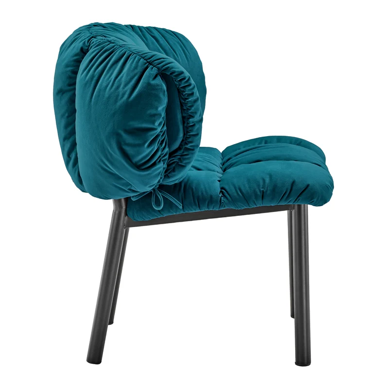 Rlesana, Velvet Dining Side Chair 1 PC, Red/Green