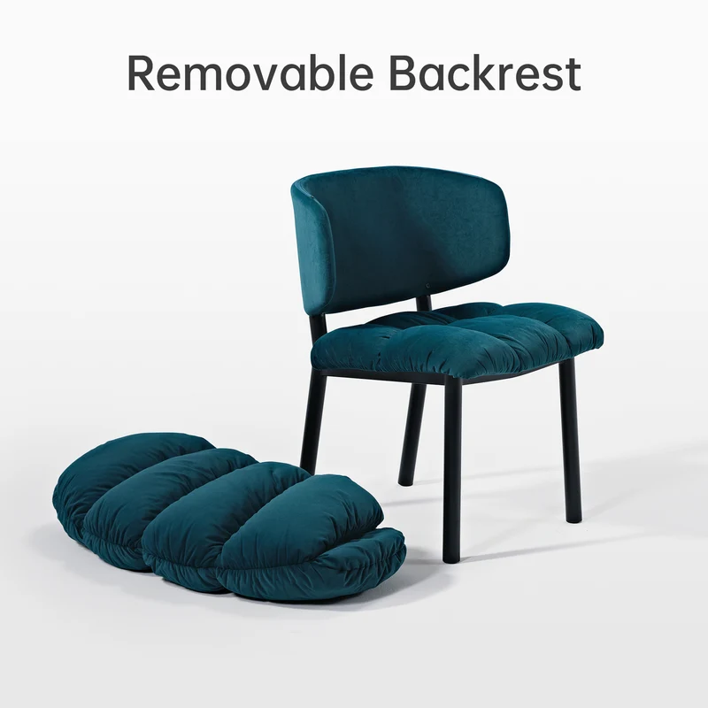Rlesana, Velvet Dining Side Chair 1 PC, Red/Green