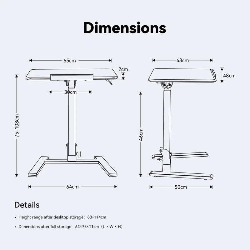 MUSSO D7 SpaceFold Mobile Standing Desk