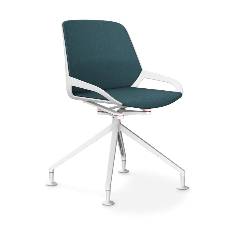 Aeris Numo Comfort Fußkreuz Gleiter Sitzbezug blau meliert