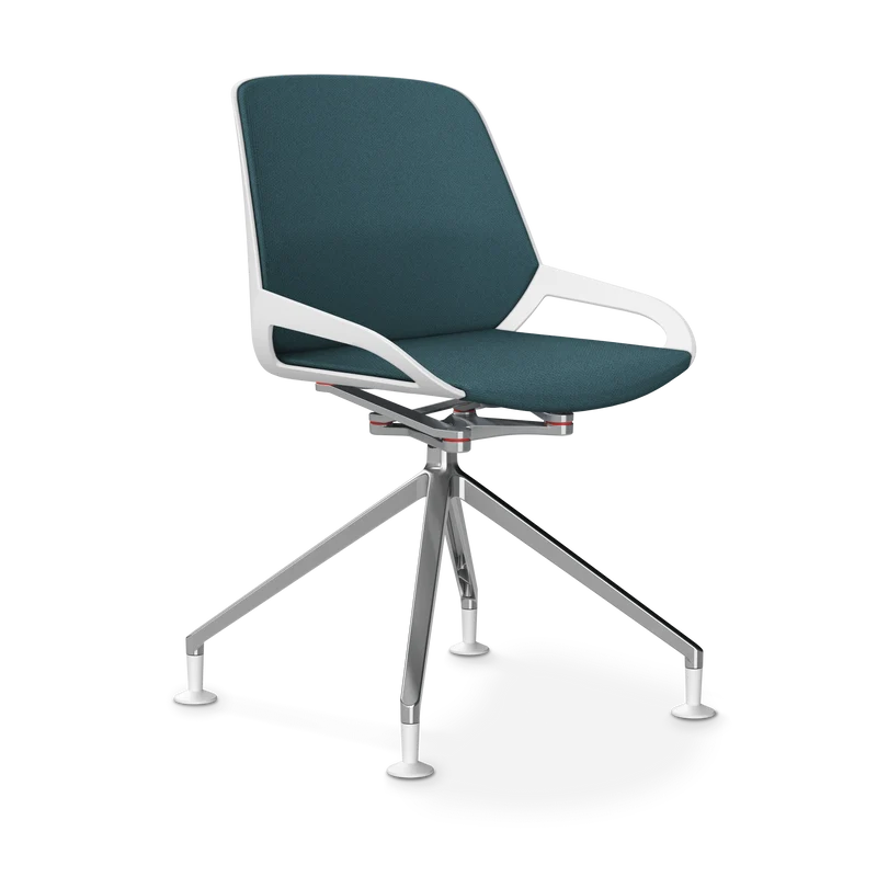 Aeris Numo Comfort Fußkreuz Gleiter Sitzbezug blau meliert