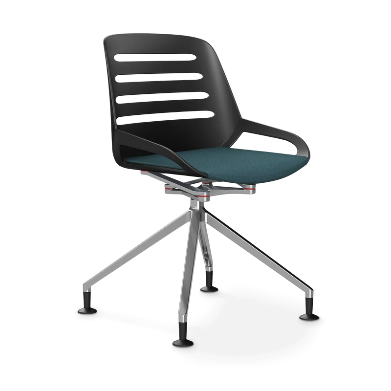 Aeris Numo Comfort Fußkreuz Gleiter Sitzbezug blau meliert