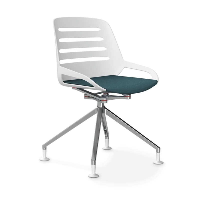 Aeris Numo Comfort Fußkreuz Gleiter Sitzbezug blau meliert
