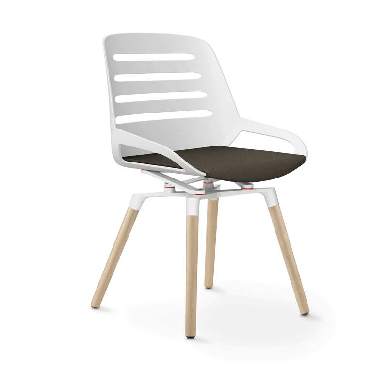 Aeris Numo Comfort Holzbeine Eiche Sitzbezug braun meliert