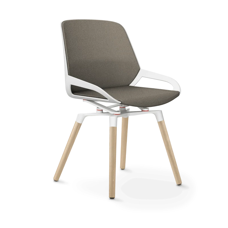 Aeris Numo Comfort Holzbeine Eiche Sitzbezug beige meliert