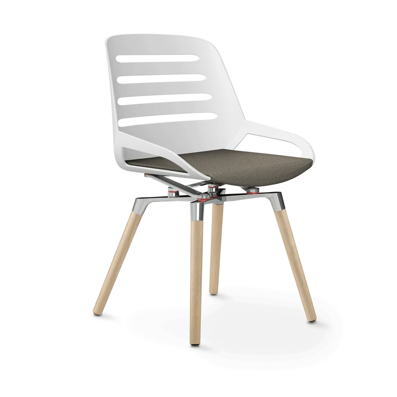 Aeris Numo Comfort Holzbeine Eiche Sitzbezug beige meliert