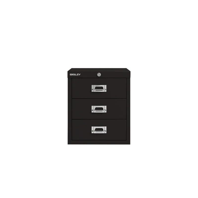 Bisley MultiDrawer™ |abschließbar, 3 Schubladen à H 87 mm, DIN A4