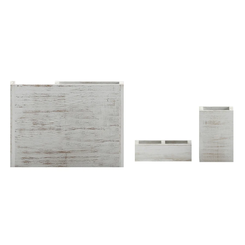 Nessa Three Piece Industrial Desk or Vanity Organizer Set with Foam Pads