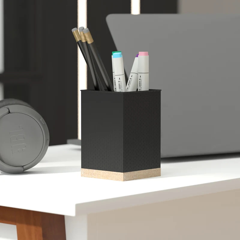 Nessa Three Piece Industrial Desk or Vanity Organizer Set with Foam Pads