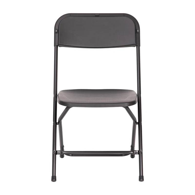 4 Pack of Zia All-Weather, Extra Wide Contoured Plastic Folding Chairs with Metal Frame and 650 lb. Static Weight Capacity