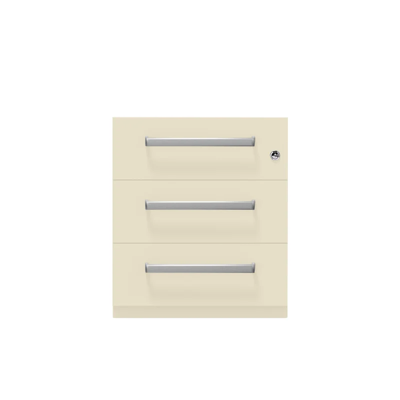 Rollcontainer Note™ | 3 Schubladen, Tiefe 775 mm, Designgriff