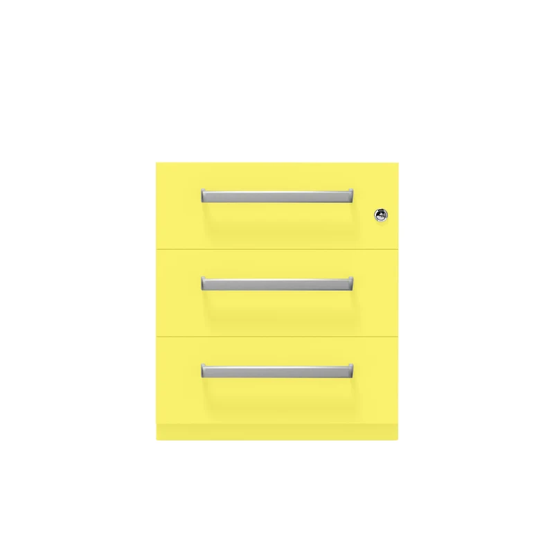 Rollcontainer Note™ | 3 Schubladen, Tiefe 775 mm, Designgriff