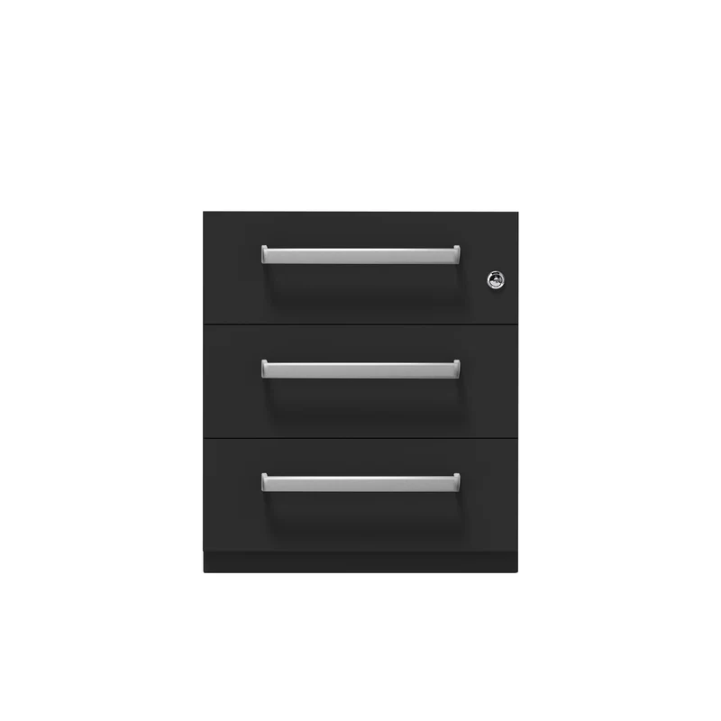Rollcontainer Note™ | 3 Schubladen, Tiefe 775 mm, Designgriff