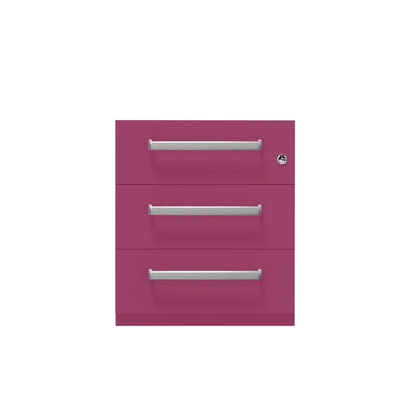 Rollcontainer Note™ | 3 Schubladen, Tiefe 775 mm, Designgriff
