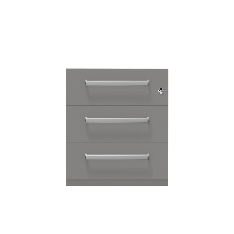 Rollcontainer Note™ | 3 Schubladen, Tiefe 565 mm, Designgriff