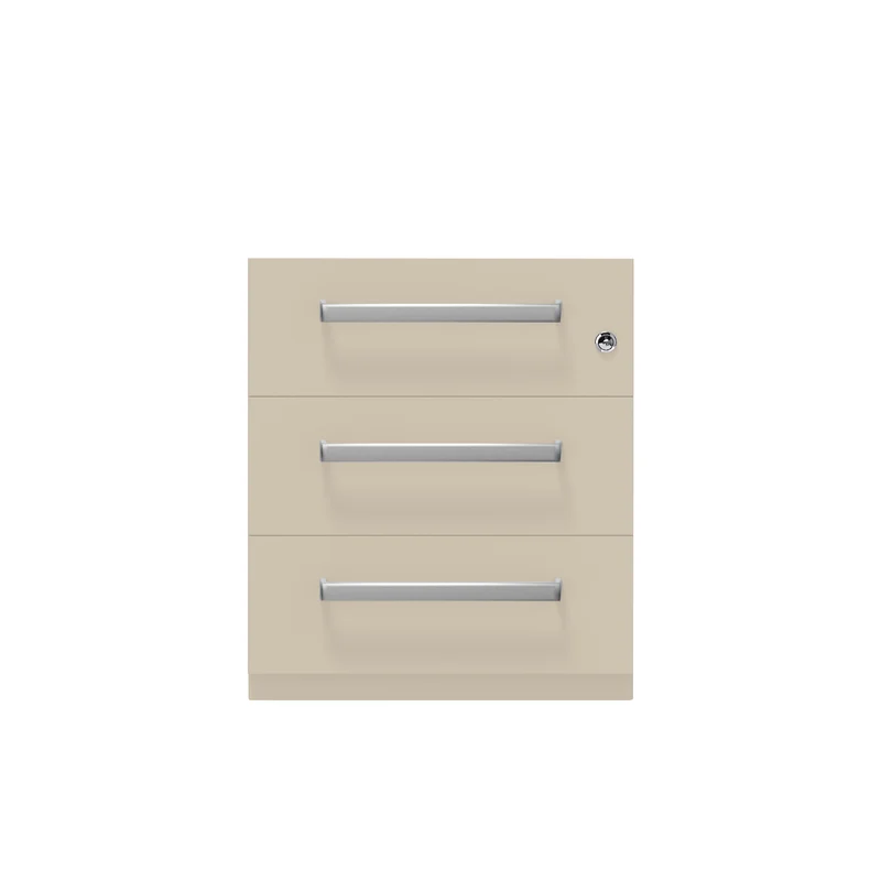 Rollcontainer Note™ | 3 Schubladen, Tiefe 565 mm, Designgriff