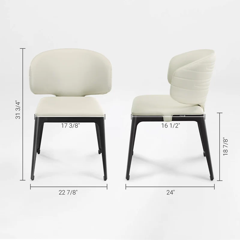 Chateau, Dining Side Chairs Set of 2, Off-White