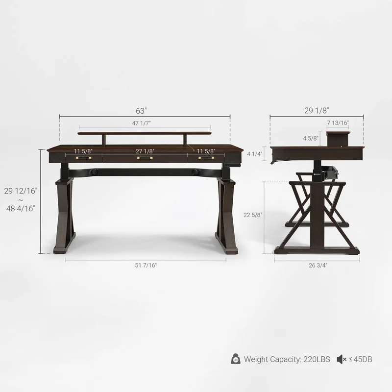 Ark SWS Pro Executive Standing Desk (63"x29")