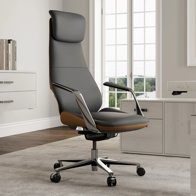 Serene Aaron, Genuine Leather Executive Office Chair
