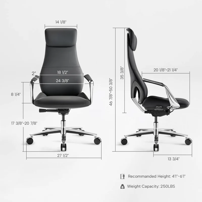 Serene Aaron, Genuine Leather Executive Office Chair
