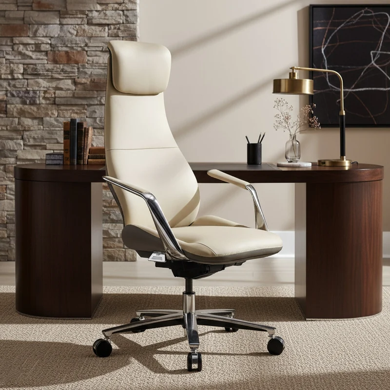 Serene Aaron, Genuine Leather Executive Office Chair