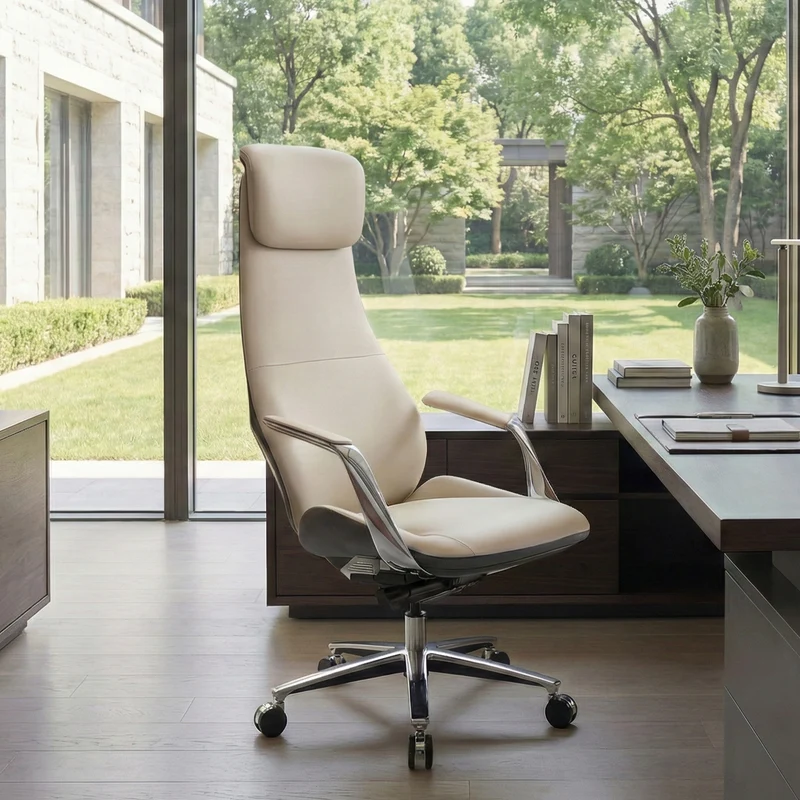 Serene Aaron, Genuine Leather Executive Office Chair