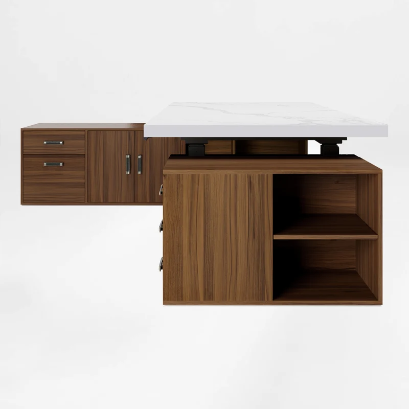 Zen Pro Series, 87"/72" Executive Standing Desk with Cabinets Set