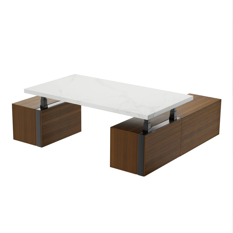Zen Pro Series, 87"/72" Executive Standing Desk with Cabinets Set