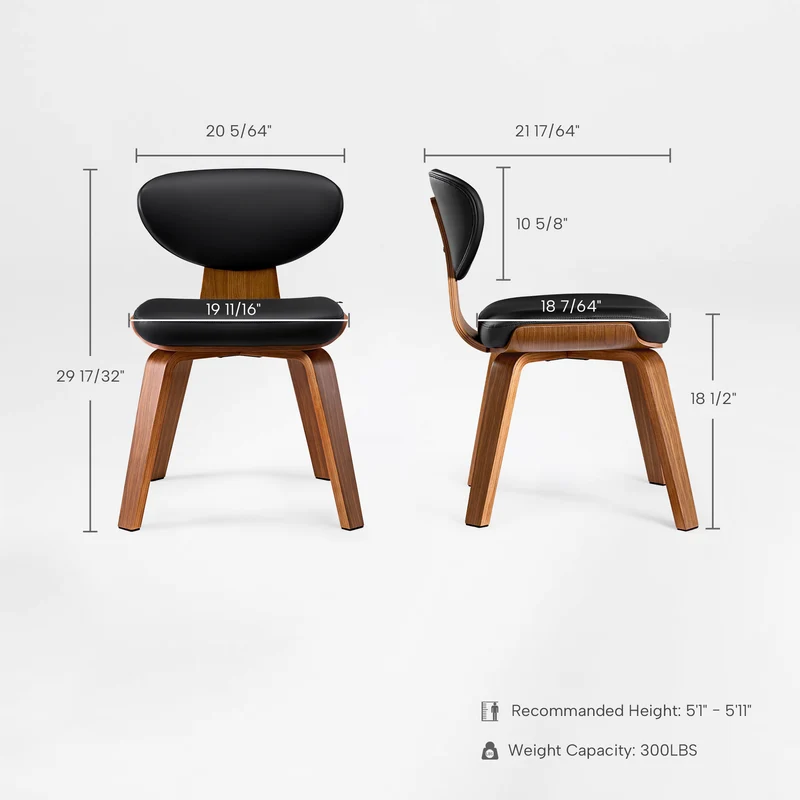 Belmar Leather Dining End Chairs, set of 2