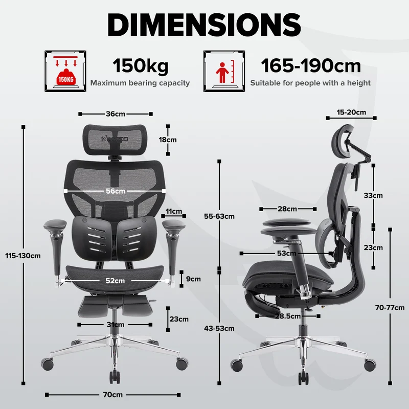 MUSSO X700 GlideTrack Ergonomic Office Chair