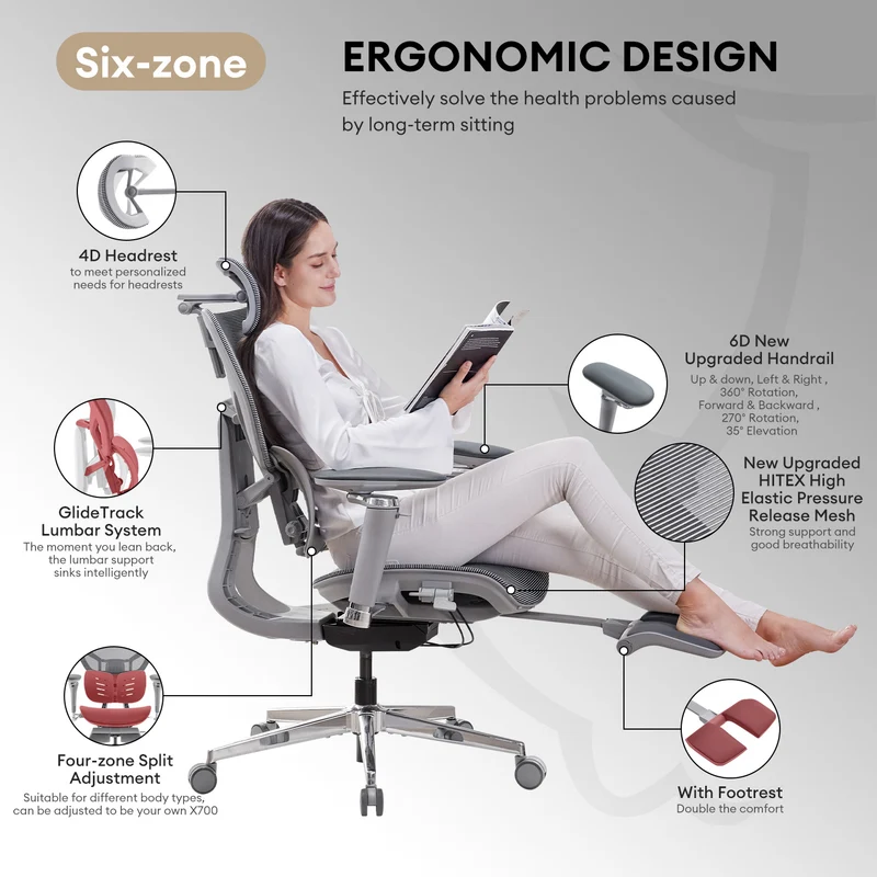 MUSSO X700 GlideTrack Ergonomic Office Chair