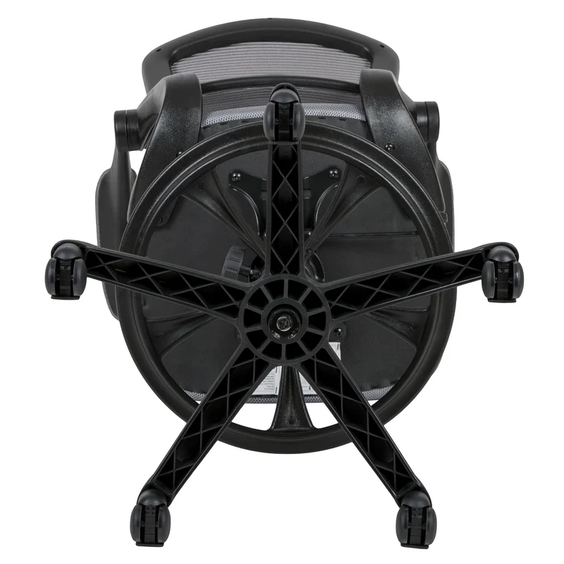 Mid-Back Mesh Ergonomic Drafting Chair with Foot Ring and Flip-Up Arms