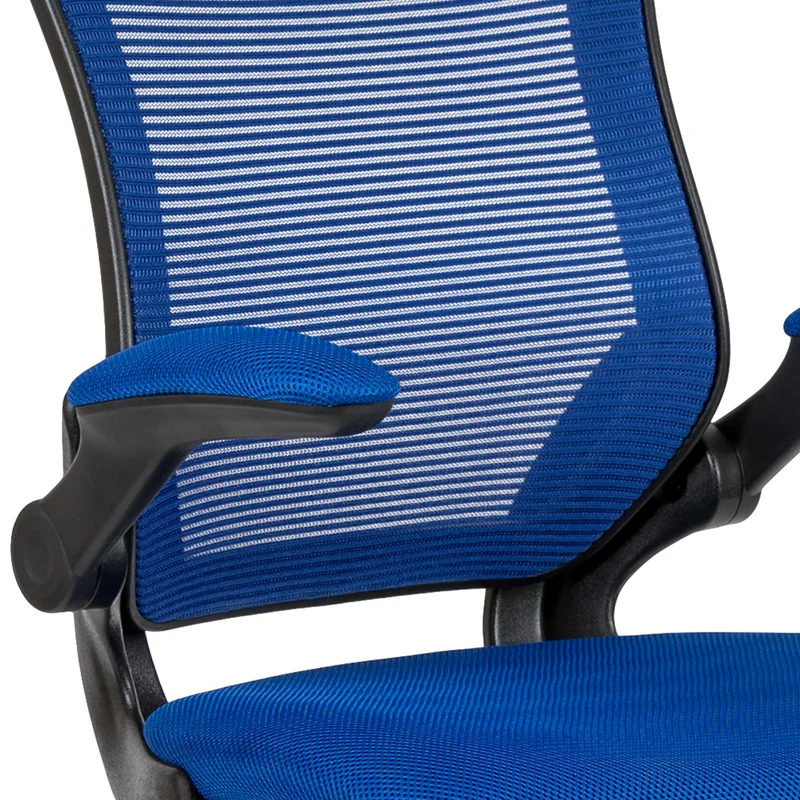 Mid-Back Mesh Ergonomic Drafting Chair with Foot Ring and Flip-Up Arms
