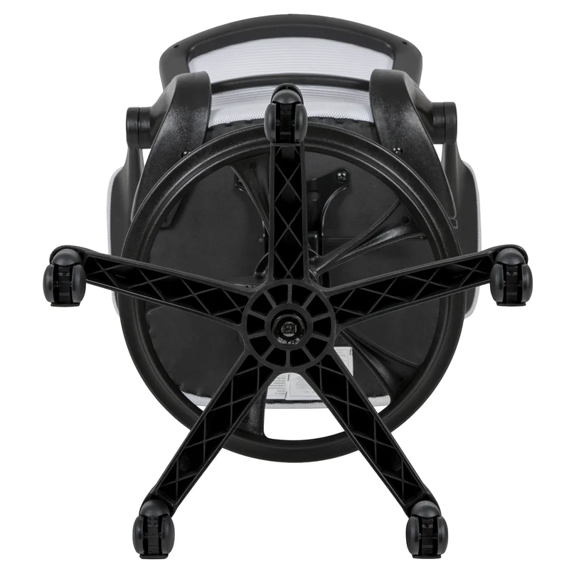 Mid-Back Mesh Ergonomic Drafting Chair with Foot Ring and Flip-Up Arms