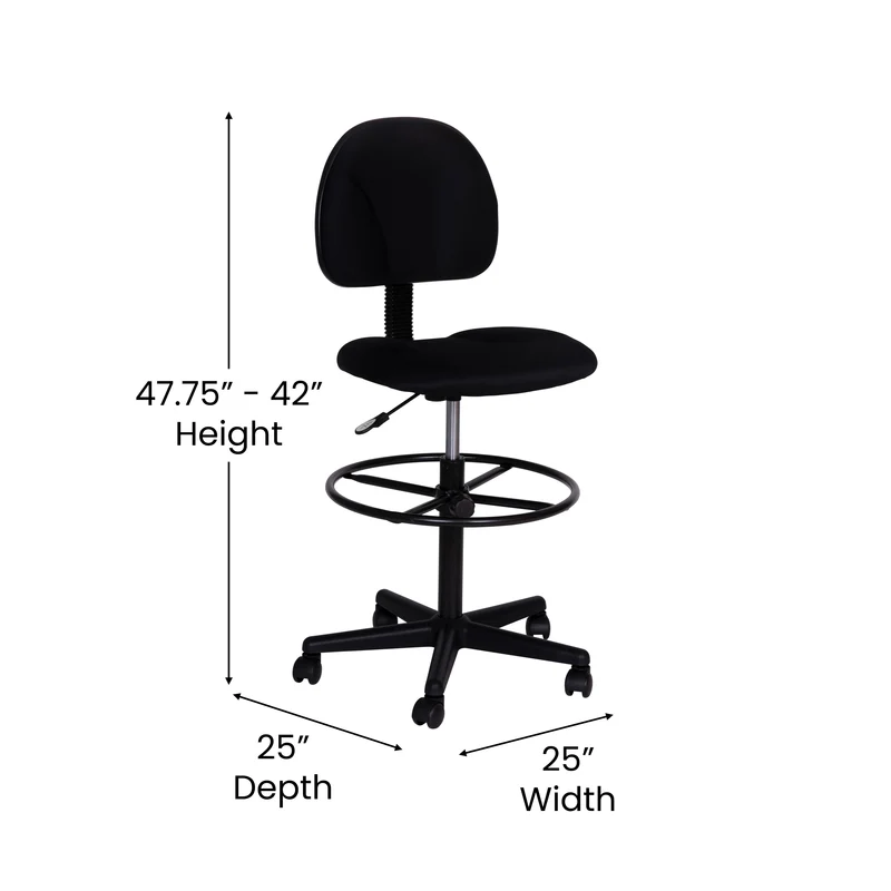 Two Cylinder Drafting Chair (Cylinders: 22.5"-27"H or 26"-30.5"H)