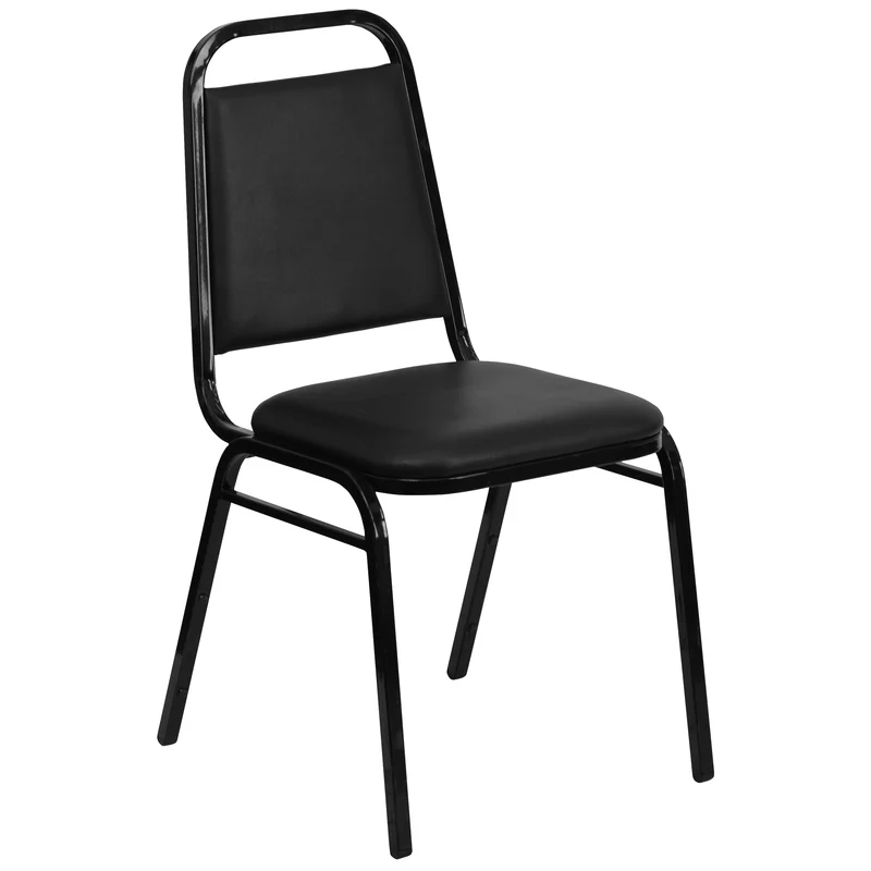 Trapezoidal Back Stacking Banquet Dining Chair - 1.5" Thick Seat