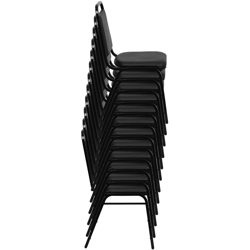 Trapezoidal Back Stacking Banquet Dining Chair - 1.5" Thick Seat