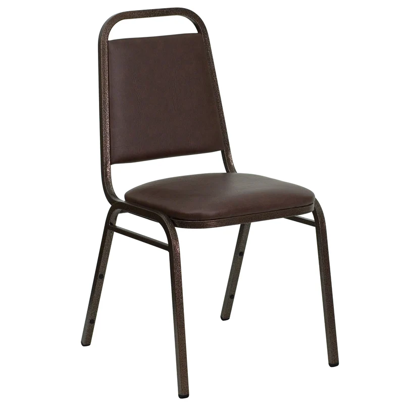 Trapezoidal Back Stacking Banquet Dining Chair - 1.5" Thick Seat