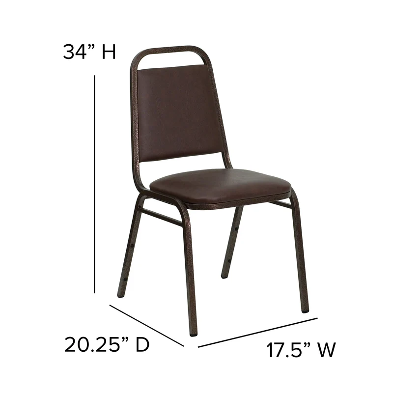 Trapezoidal Back Stacking Banquet Dining Chair - 1.5" Thick Seat