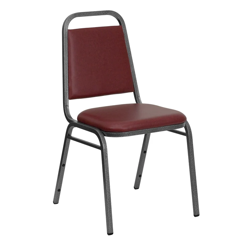 Trapezoidal Back Stacking Banquet Dining Chair - 1.5" Thick Seat
