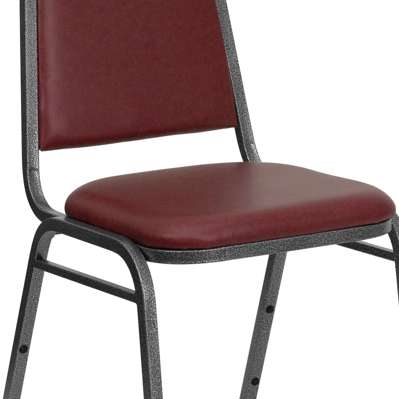 Trapezoidal Back Stacking Banquet Dining Chair - 1.5" Thick Seat