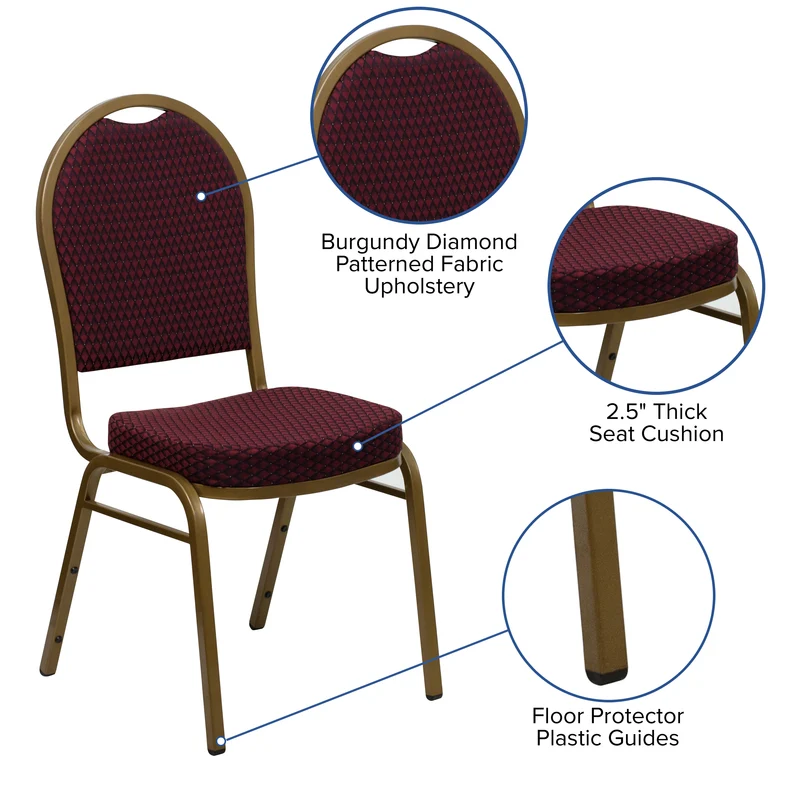 Dome Back Stacking Banquet Dining Chair