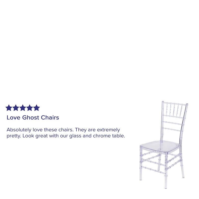 2 Pack Stacking Ghost Chair