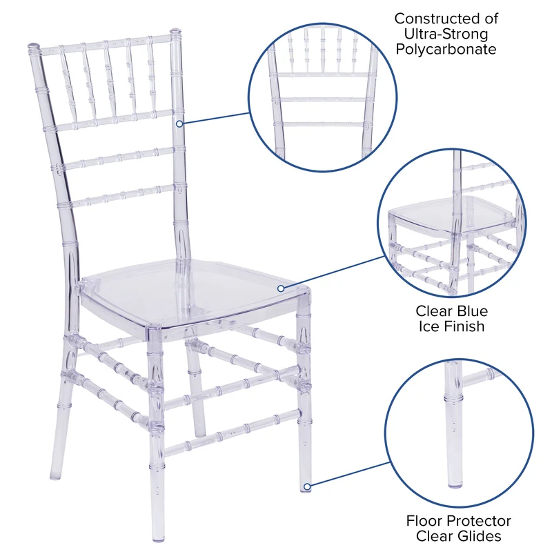 2 Pack Stacking Ghost Chair