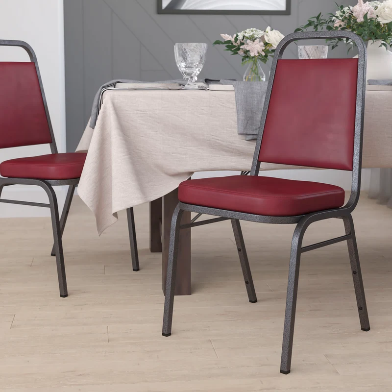 Trapezoidal Back Stacking Banquet Dining Chair - 2.5" Thick Seat