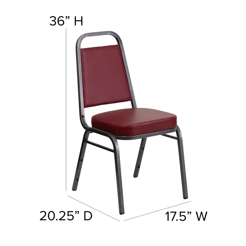Trapezoidal Back Stacking Banquet Dining Chair - 2.5" Thick Seat