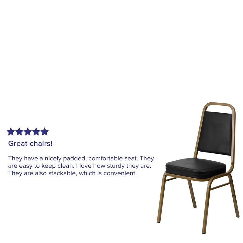 Trapezoidal Back Stacking Banquet Dining Chair - 2.5" Thick Seat