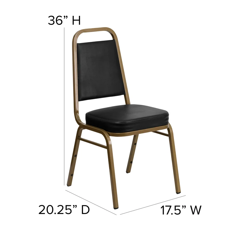 Trapezoidal Back Stacking Banquet Dining Chair - 2.5" Thick Seat