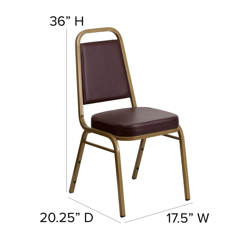 Trapezoidal Back Stacking Banquet Dining Chair - 2.5" Thick Seat