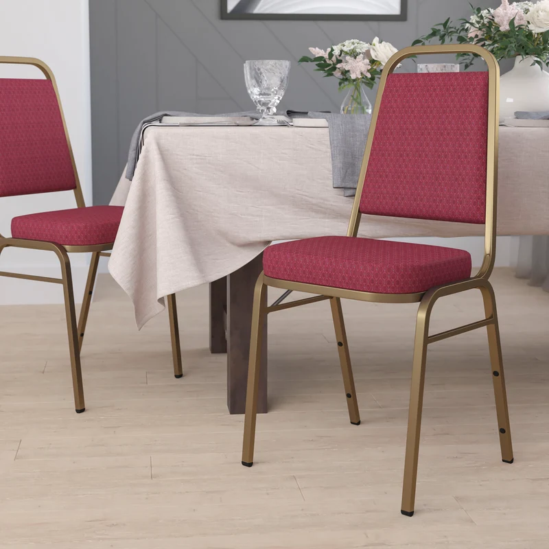 Trapezoidal Back Stacking Banquet Dining Chair - 2.5" Thick Seat
